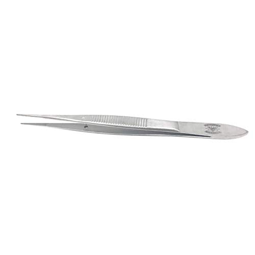 Fine Precision Stainless Steel Lab Tweezers/Forceps with Medium Tips - size: 4.5 in.
