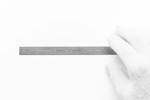 PEC Tools 6 Inch Flexible Metal Rule -5R Graduation, Made in USA - color: Carbon Steel-Flexible, size: 6"