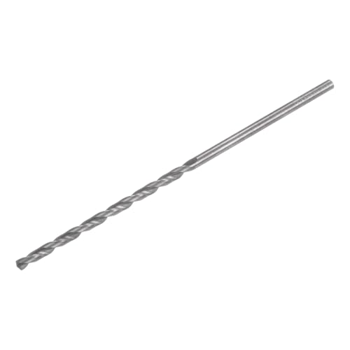 uxcell Solid Carbide Drill Bit, 3mm (0.118") Dia 100mm (4") Extra Long YG6X/C3 Micro-Grain Tungsten Carbide Jobber Twist Drill Bits for Drilling Stainless Steel Aluminum Metal Plastic - size: 3mm