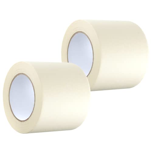 GTSE Wide Masking Tape, 4 inches x 55 Yards (164 ft), Multi-Surface Adhesive Painting Tape, 2 Rolls - size: 4" x 55 yds