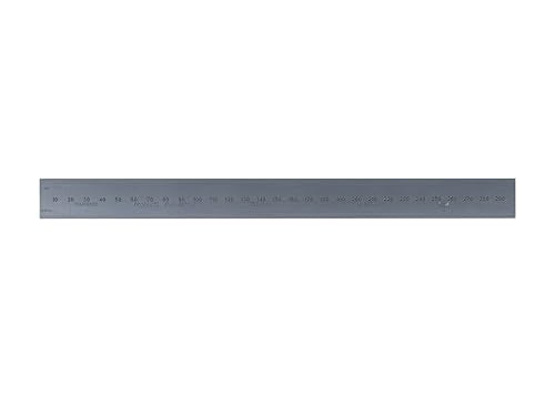PEC Tools 300mm Flexible Metal Ruler, Made from High-Quality Carbon Steel with Satin Chrome Finish, Fully Metric Graduation (0.5mm, 1.0mm), Trusted by Professionals, Made in USA - color: Carbon Steel-Flexible, size: 300mm
