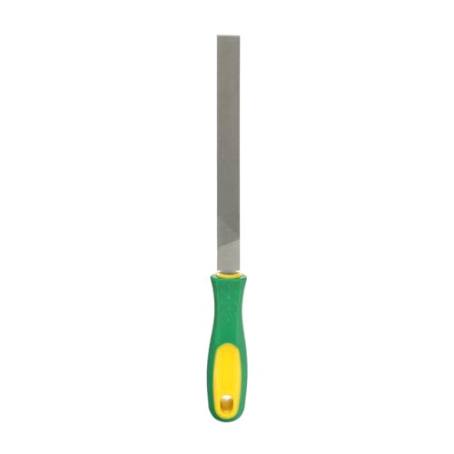 HARFINGTON Flat Thin Cut File 8" Double Cut Teeth High Carbon Steel Hand Rasp File with Plastic Handle for Metal Wood Deburring Removing - size: 8", style: Thin