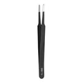 HARFINGTON 4.8" Long ESD-13 Anti-static Straight Pointed Tip Tweezers Round