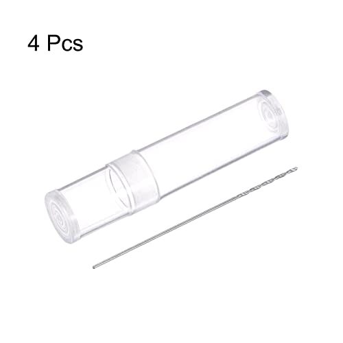 HARFINGTON 4pcs Solid Carbide Drill Bits 0.65mm C3/K10 Tungsten Carbide - size: 0.65mm