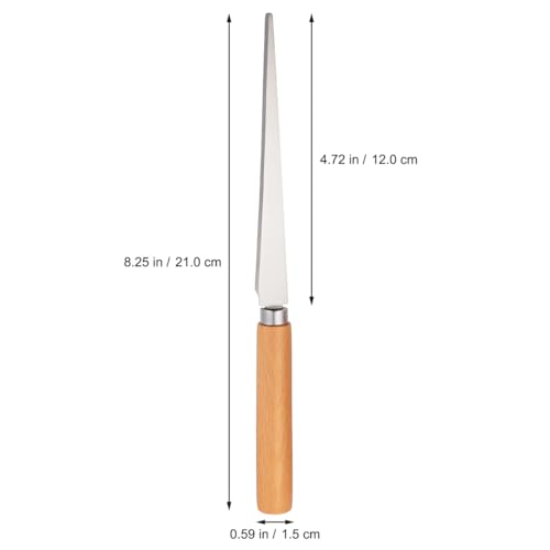 PACKOVE 2pcs Fettling Knife Wooden Handle Clay Carving Tool