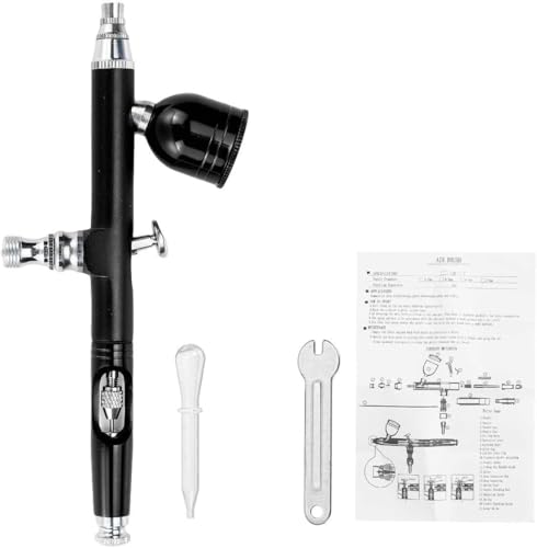 Airbrush Kit, Dual Action 0.3mm Gravity Feed for Nail Art & Models