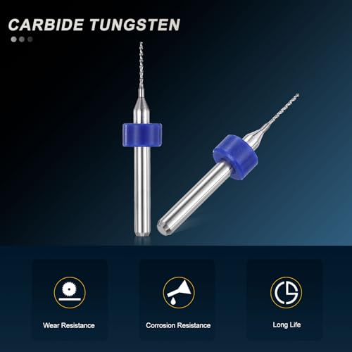 PATIKIL 30 Pack 0.7mm Micro Drill Bits Carbide Tungsten Steel - size: 0.7mm