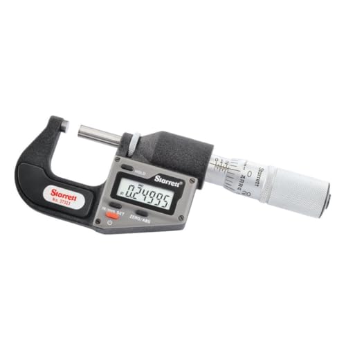 Starrett Electronic Micrometer, 0-1" Range, .00005" Resolution