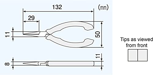 ENGINEER PS-04 Precision Flat Nose Pliers 132mm, ESD Safe, Made in Japan - style: Lead Pliers
