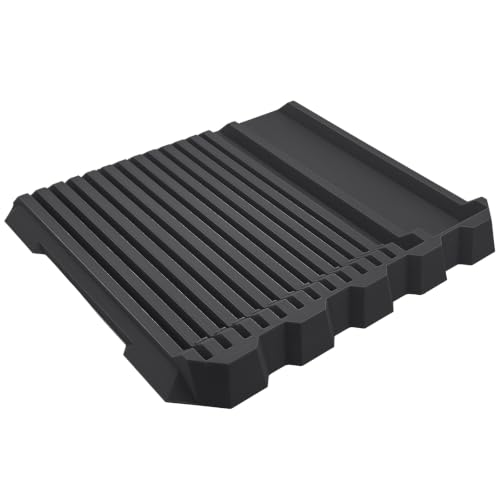 3D Printed Model Kit Sprue Holder Stand, Desktop Organizer with Numbered Slots for Plastic Model Parts, Glue & Tools (Black) - color: Black