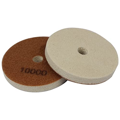 4" Diamond Sponge Fiber Polishing Pad 10000 Grit Wet Dry, 2 Pack - size: Grit-10000#-2Pcs
