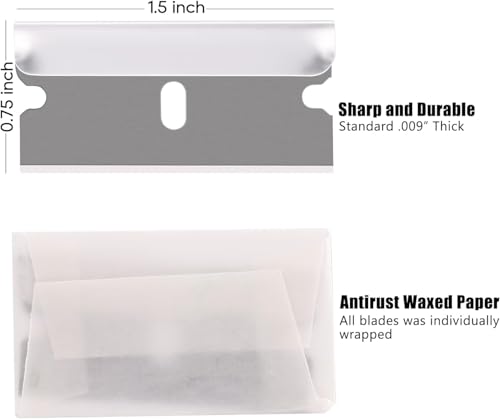 REXBETI 1000-Pack Single Edge Razor Blades, Industrial Scraper Razor Blades - size: 1000 Pack
