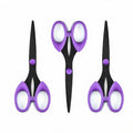 3 Pack 6.5 Inch Multi-Purpose Craft Scissors, Non-Stick(Purple) - color: Purple