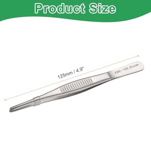 HARFINGTON Stainless Steel 4.9" Tip Multi-Purpose Tongs Silver - size: 4.9 x 0.4 x 0.07 inch