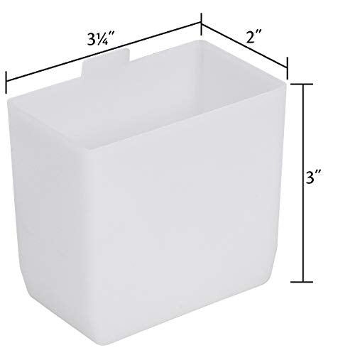 Akro-Mils 30101 Plastic Bin Cups, 2" x 3.25" x 3", White, 48-Pack - size: 2" x 3-1/4" x 3"
