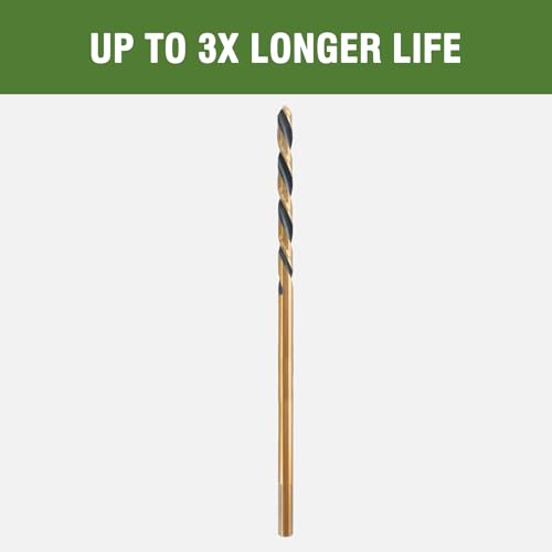 7/64 x 8 Inch Extra Long Drill Bits (3 Pack), Aircraft Drill Bit Black and Gold M2 HSS for Wood, Plastic, Thin Metal Sheet - size: 7/64 in