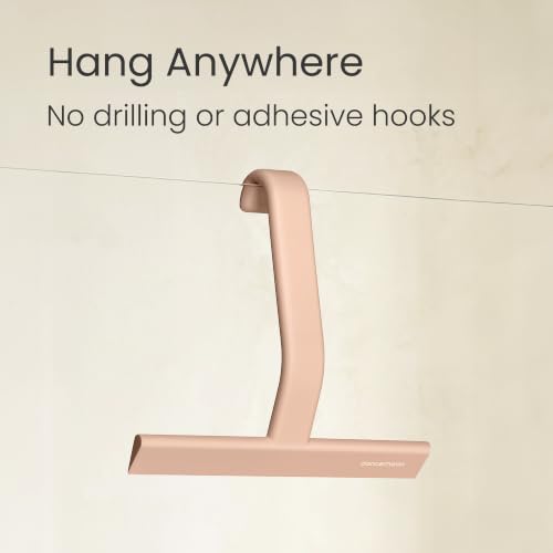 dancemoon JustHang Shower Squeegee with Built-in Hook, 10-Inch Terracotta - color: Terracotta, size: 10 Inches