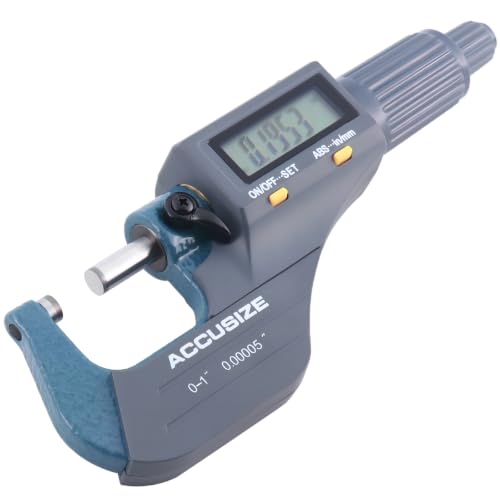 Accusize Industrial Tools Outside Micrometer, 0-1 in/0-25 mm, MD71-0001 - size: 0-1"