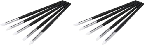 5Pcs/Set Dental Silicone Brush Pens for Resin Shaping and Trimmer (Pack of 2) - size: 1 Count (Pack of 2)