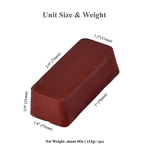 DSMART Metal Polishing Buffing Compound Sets 24oz 6Pcs (4oz Each) Polish Rouge for Aluminum Stainless Steel Jewelry from Course to Fine Polish Compound Bar - size: 24 Oz.