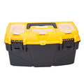 BIG RED ATRJH-3015B Torin 15.5" Plastic Storage Tool Box with Removable Tray, Black/Yellow - size: 15.5 inches