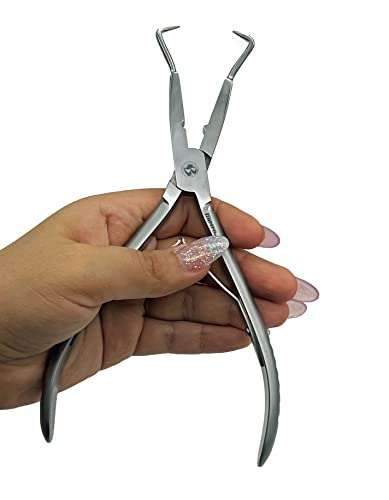 Microlink Hair Extension Pliers – Multi-function Stainless Steel Professional Tool for Nano & Microlink Bead Application, Opening & Tightening – Salon & DIY Ergonomic Grip by MIRACLE - size: Extra Large