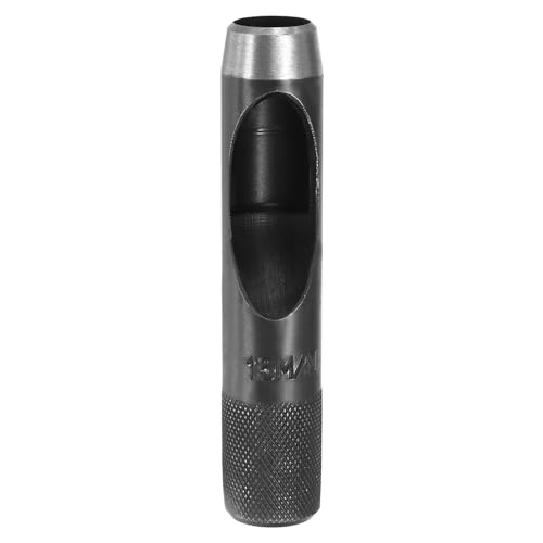 HARFINGTON Leather Hole Punch 15mm Hollow Round Hole Puncher Cutter Carbon Steel Tool for Watch Cloth Belt Gaskets DIY Leather Craft Repair, Black - size: 15mm