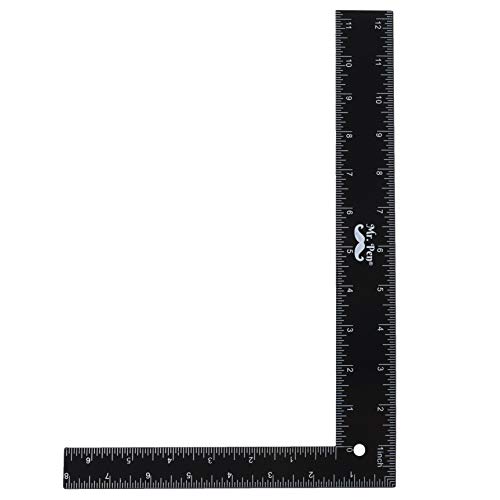 Mr. Pen- Metal Carpenter Square, 8 x 12 Inch - color: Black
