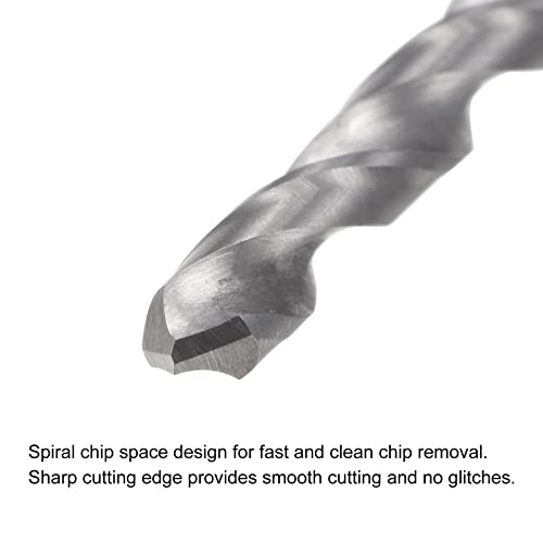 uxcell Solid Carbide Drill Bits, 3.5mm C2/K20 Tungsten Carbide Jobber Drill Bits Straight Shank Drilling Tool for Stainless Steel Aluminum Iron Metal Plastic 2pcs - size: 3.5mm