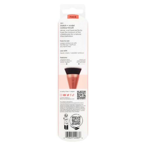 Real Techniques Snatch + Sculpt Contour Makeup Brush, 1 Count (Pack of 8) - size: 8 Count (Pack of 1)