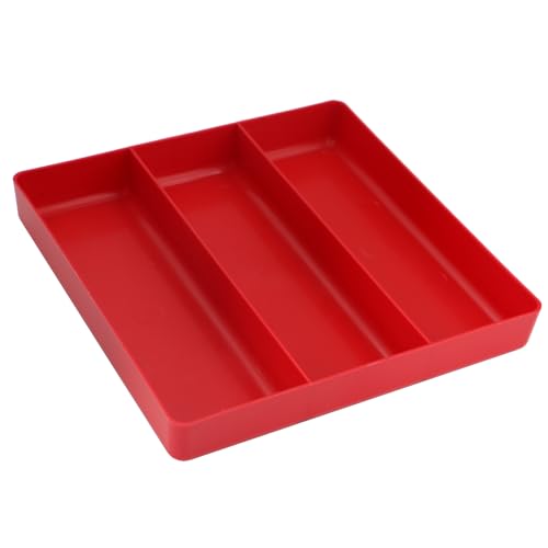 3-Compartment Tool Organizer Tray (1, Red) - color: Red