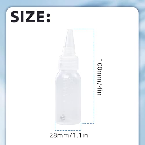 10Pack Airbrush Paint Bottle 30ml with Scale&Mixing Ball Plastic Container - size: 1 Ounces