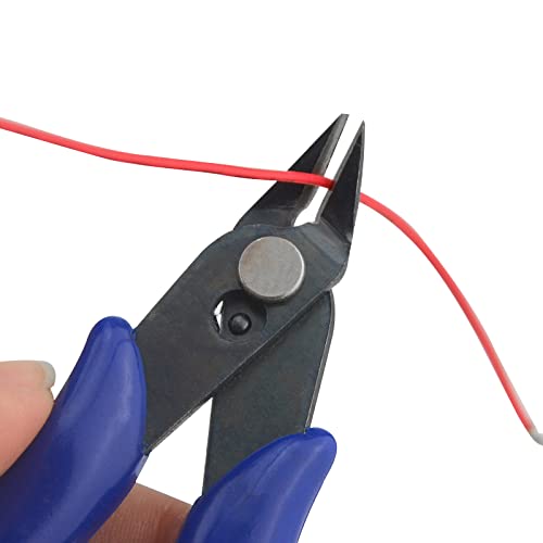 10Pack Wire Cutters Precision Electronic Flush Cutters Mini Cutting Pliers for Ultra-fine Cutting Needs (Blue) - color: Blue, size: 10Pack