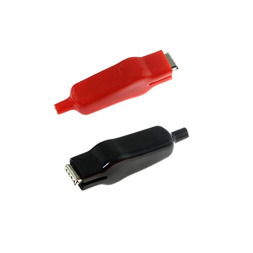 10Pack 20A Insulated Alligator Clips Electric Circuit Test Testing Crocodile Clamps(5 Red+5 Black)