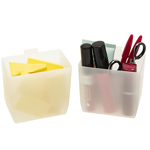 Akro-Mils 30101 Plastic Bin Cups, 2" x 3.25" x 3", White, 48-Pack - size: 2" x 3-1/4" x 3"