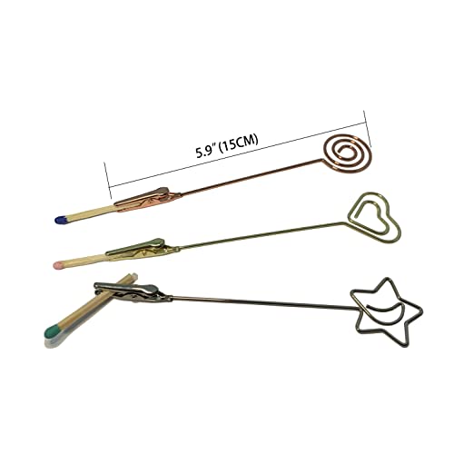 Versatile 5.9" Length Matchstick Extenders(Pack of 3PCS), Multi-Functional Alligator Clips, Bracelet Tool Jewelry Helpers, Picture Memo Note Photo Stand
