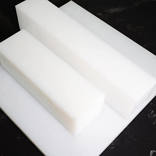 UHMW Tapping Block Ultra High Molecular Weight Polyethylene Rectangular Solid Plastic Blocks for Machining Home Improvement DIY Projects（2.4 * 2.4 * 8 in） - color: White, size: 2.4*2.4*8in