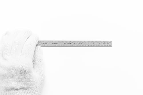 PEC Tools 6" Metal Ruler, Flexible, 4R Graduation, Precision Measuring Tool - color: Carbon Steel-Flexible, size: 6"