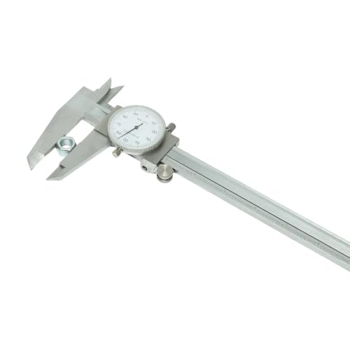 HFS 0-12 Inch Dial Caliper, ±0.001 Inch Accuracy, 4-Way Precision Measuring Tool for Inside, Outside, Depth and Step Measurements, Shockproof Design with Protective Storage Case - size: 0-12" Carbon Steel