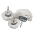 3 Pcs 1/4" Shank White Flannelette Polishing Ball - style: Ball shape