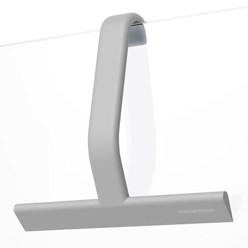 dancemoon JustHang Shower Squeegee with Built-in Hook, 10-Inch Gray - color: Dark Gray, size: 10 Inches