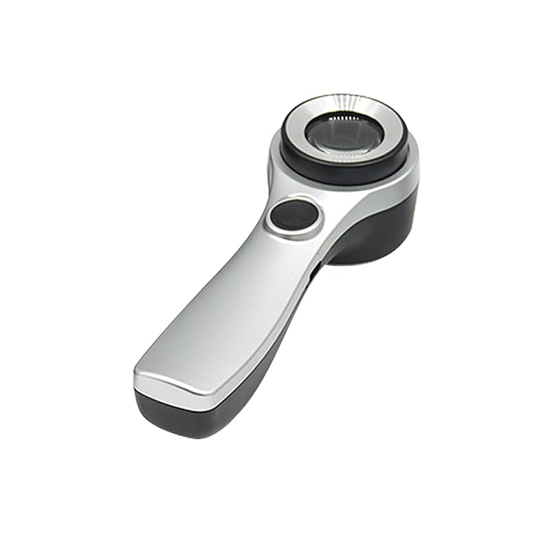10X Optical Magnifying Glass with Light, Scale, Measure Scale for Jewelry - color: Rechargeble Optical Magnifier With Led