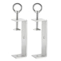 HARFINGTON 2Pcs 304 Stainless Steel C Clamps 120mm w Eye Hook Screw Silver - size: 120mm