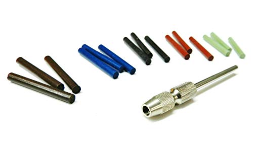 3mm Silicone polishing pins 15PC Assortment Polishing Points of 5 Grades & Chuck Mandrel Made in Germany