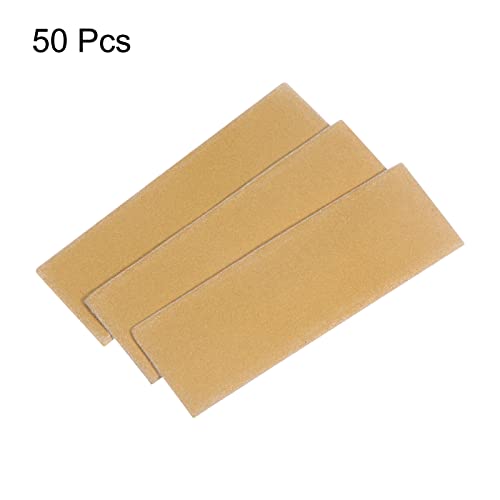 HARFINGTON 50pcs Micro Sander Paper 240 Grit 3.5x1.2 Inch Mini Sanding Sheets Strips Hook Loop Sandpapers for Wood Metal Small Projects Tight Spaces Polish Work - size: 240 Grit