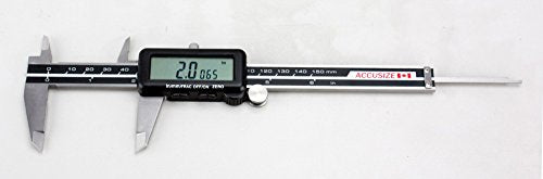 Accusize Digital Caliper, 6 in/150 mm, Full Screen LCD - color: Gray LCD, size: 6" / 0-150mm