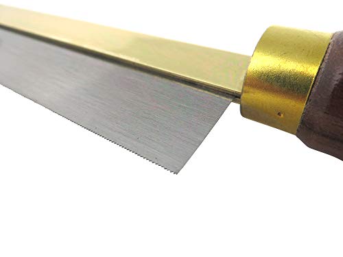 Thomas Flinn Pax Taytools 6 Inch Razor Saw, Solid Brass Rolled Back, 40 TPI, 3/4 Inch Wide Saw Plate, Walnut Handle
