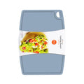 Liflicon Thick Silicone Cutting Board 12.6'' x 9.1'' Foldable & Flexible Design Juice Grooves Easy Grip Handle Dishwasher Safe-Light Blue - color: Light Blue, size: Medium