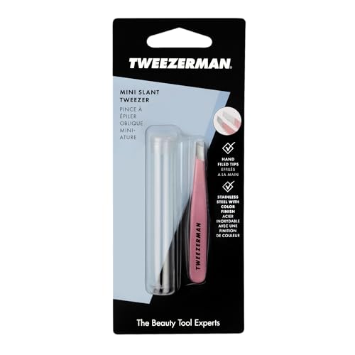Tweezerman Exclusive Mini Slant –Tweezerman Tweezers for Eyebrows Tea Rose - style: Tea Rose