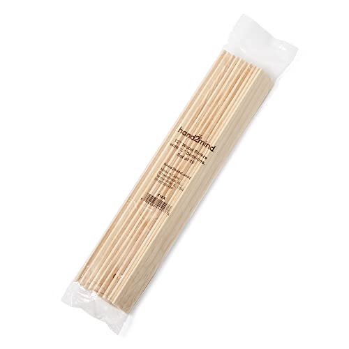 hand2mind 12 inch Wood Rulers with 1/4 Divisions, Pack of 10